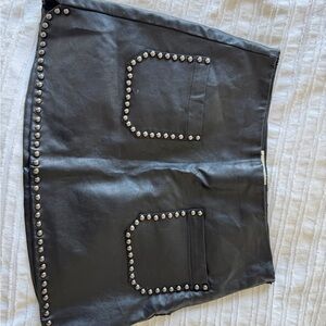 Nordstrom Black Studded Mini Skirt